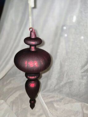 Vtg Dillard's Burgandy Grass Finial Ornament 14"